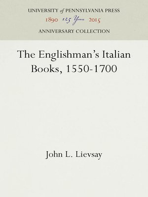 cover image of The Englishman's Italian Books, 1550-1700